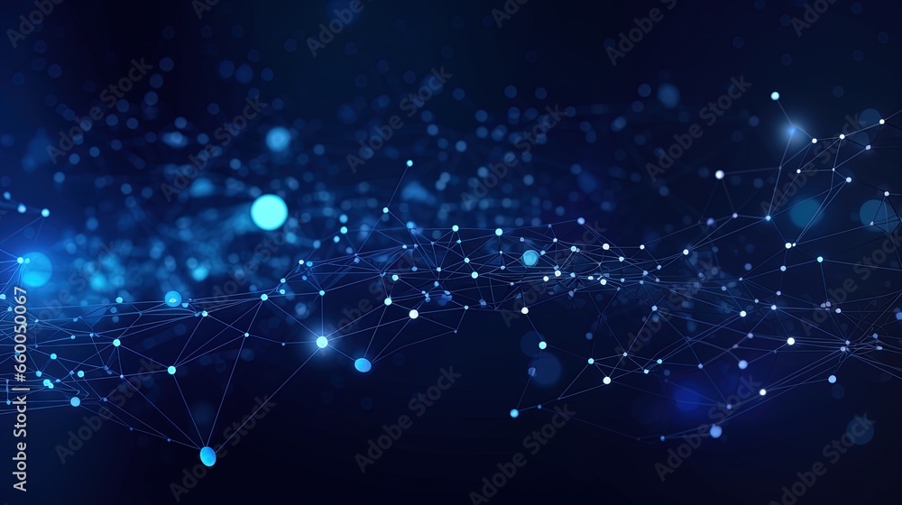 Fototapeta premium Technology background Abstract digital Technology Network Background Illustration Futuristic point wave.