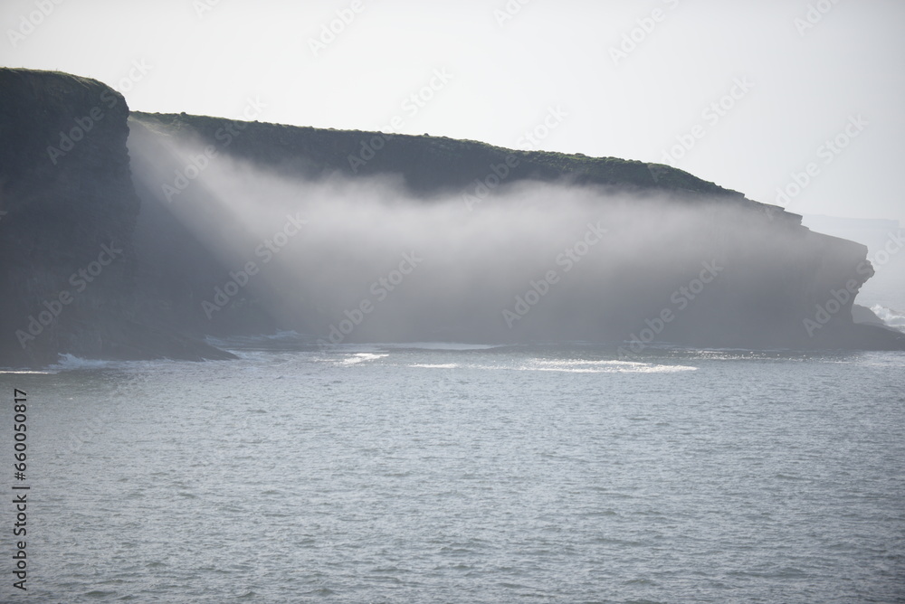 fog on the sea, ireland. October 9, 2023