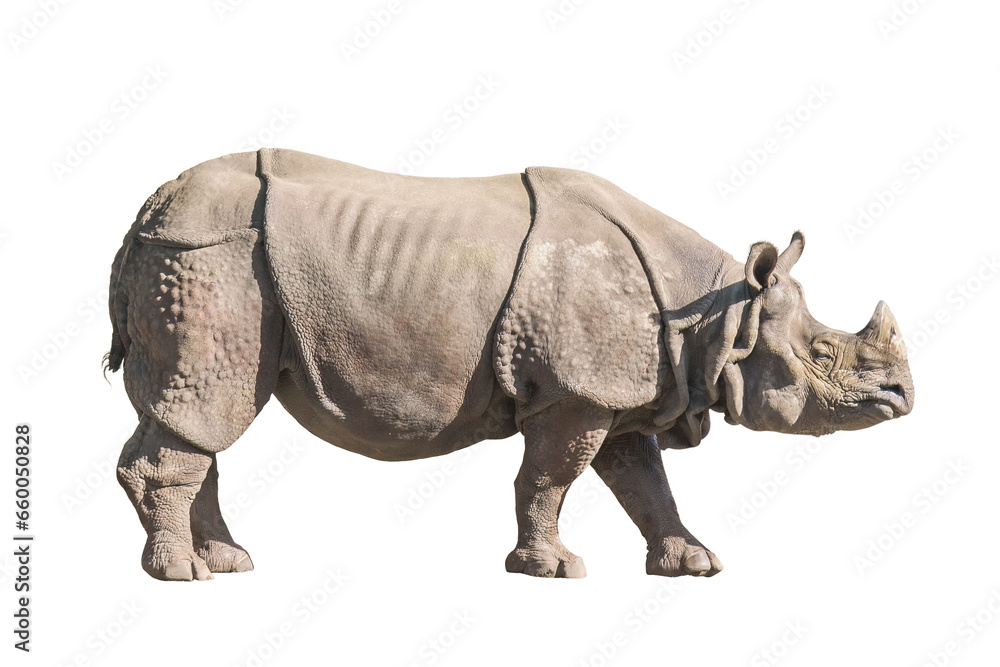 Fototapeta premium Rhinoceros isolated on white background.