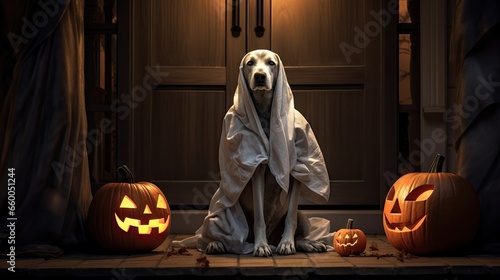 Ghostly dog guarding home e...