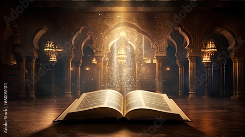 Light in a mosque illuminat...