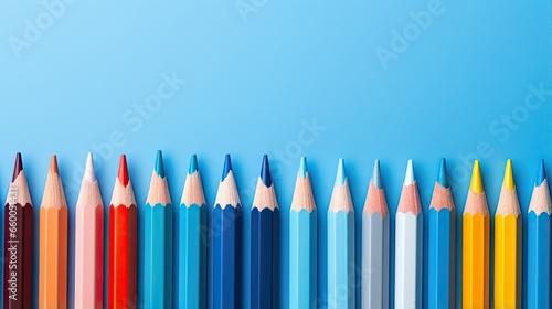 Isolated colored pencils on...
