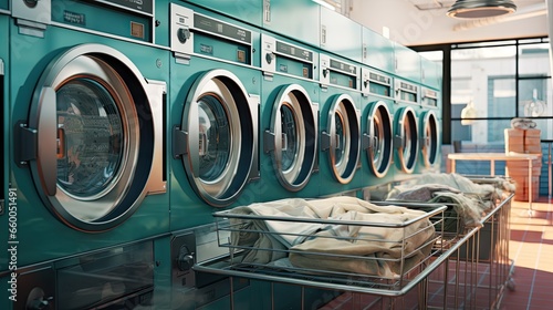 Laundry machine in focus