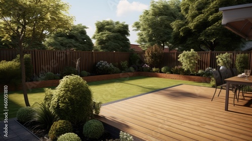 Freshly landscaped garden w...