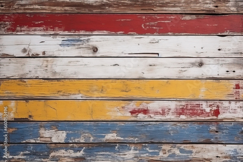 Wallpaper Mural Vintage Painted Chipped Wooden Boards Torontodigital.ca