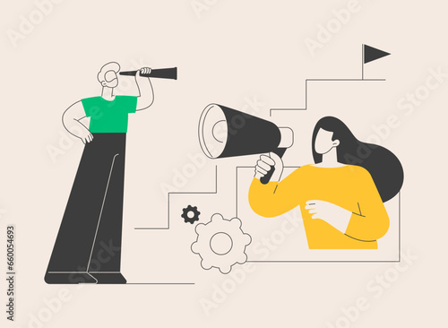 Career advice abstract concept vector illustration.