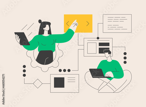 Sitemap creation abstract concept vector illustration.