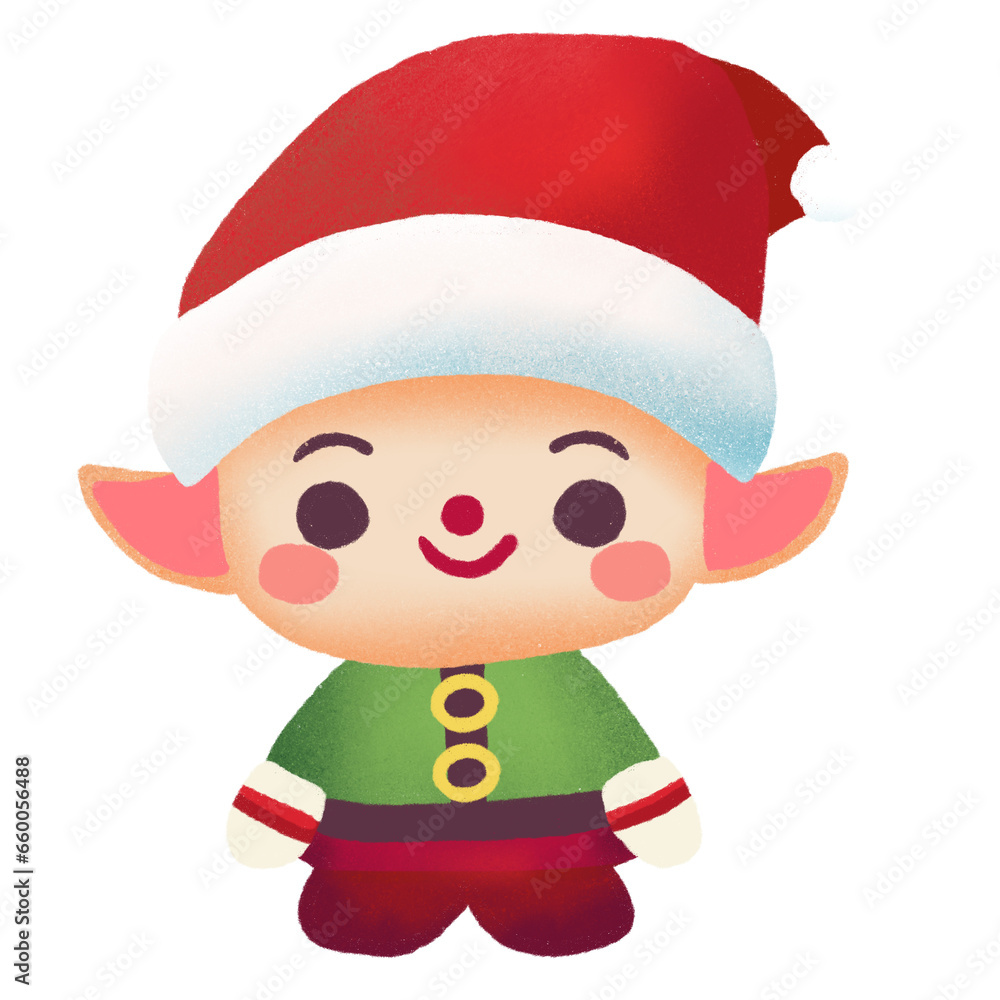 Christmas elf cute cartoon