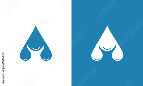 collection of initials a combination of water drops logo design vector