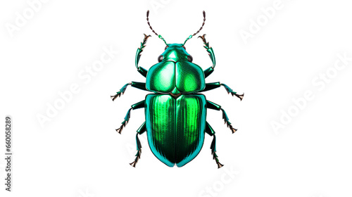 Leaf beetle Chrysolina graminis isolated on white background, dorsal view of beetle. Beautiful green insect tansy beetle.. Isolated on Transparent background. ©  Mohammad Xte