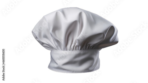 White cook toque. Isolated on Transparent background.