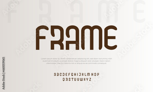 Modern abstract digital alphabet font. Minimal typography, Creative urban sport fashion futuristic font and with numbers. vector illustration