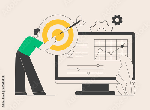 Lead scoring abstract concept vector illustration.