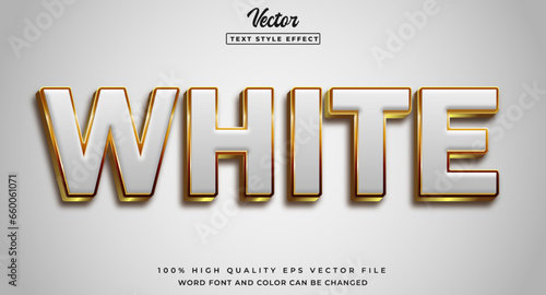 vector white 3d editable text effect