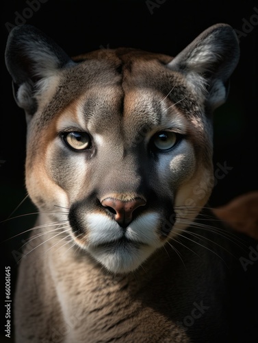Puma cougar head close-up generatieve ai