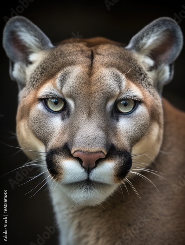 Puma cougar head close-up generatieve ai