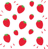 Ilustración vectorial de frutillas. Diseño de plantilla de frutillas