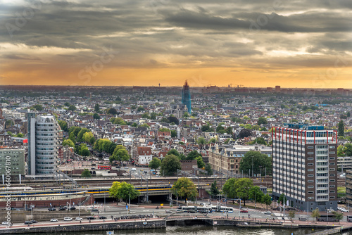 Amsterdam panoramic view from an a'dam lookout observation tower