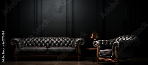 A illustration of furniture on a black background