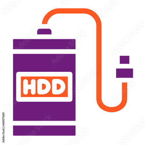 External hard drive Vector Icon Design Illustration