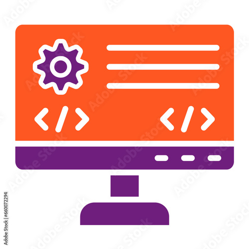 Backend Vector Icon Design Illustration