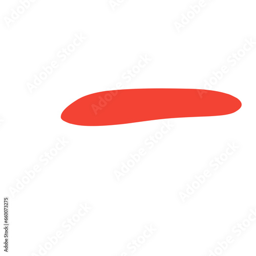 long red abstract blob for title text