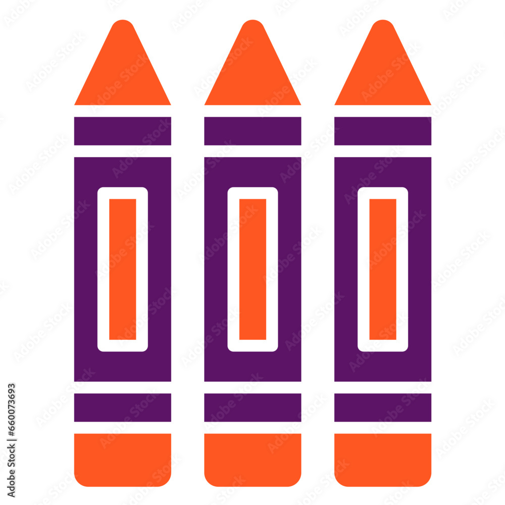Pencil Crayon Vector Icon Design Illustration Pencil Crayon Vector Icon Design Illustration