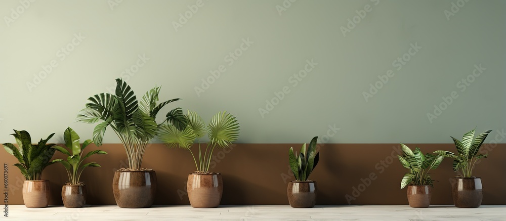 A brown plant wall