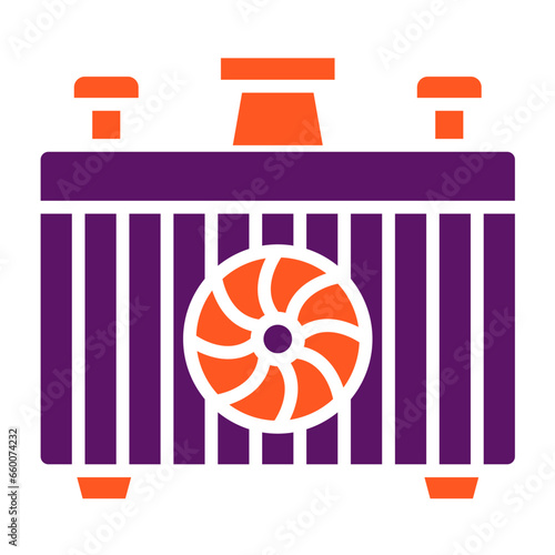 Car radiator Vector Icon Design Illustration