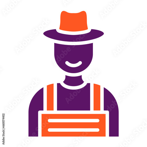 Farmer Vector Icon Design Illustration