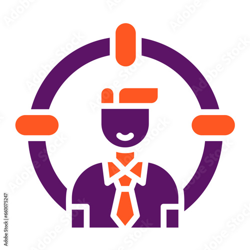 Head Hunting Vector Icon Design Illustration