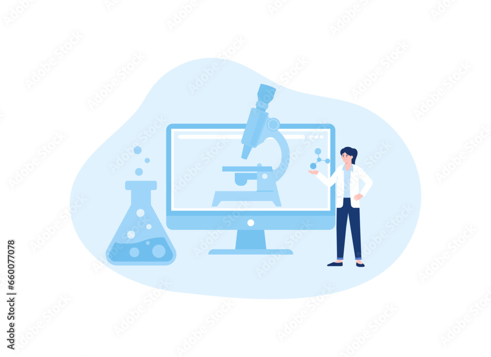 Science concept flat illustration