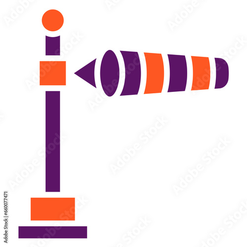 Windsock Vector Icon Design Illustration