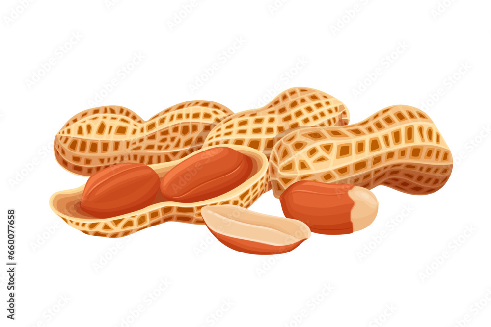variety of peanuts Raw shelled peanuts of different shapes stand vertically isolated on white background. variety of peanuts Raw shelled peanuts of different shapes stand vertically isolated on white background.