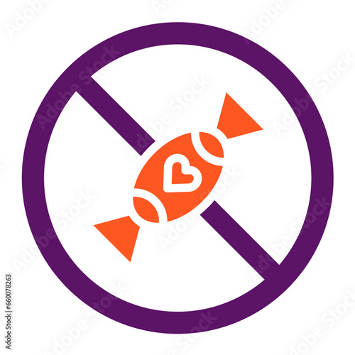No Sweet Vector Icon Design Illustration