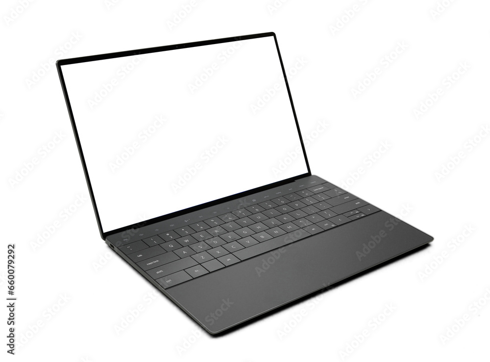 Sleek Laptop Computer Isolated on a Transparent Background Sleek Laptop Computer Isolated on a Transparent Background