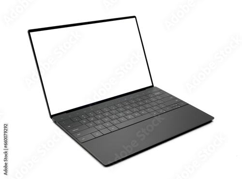 Sleek Laptop Computer Isolated on a Transparent Background