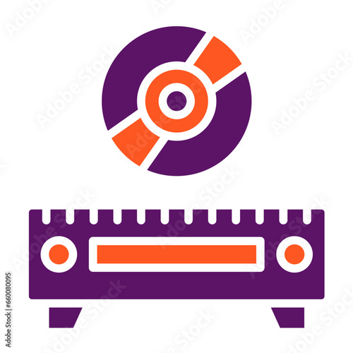Cd Player Vector Icon Design Illustration