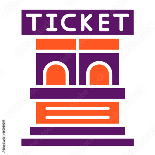 Ticket Office Vector Icon Design Illustration