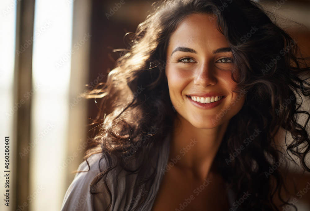 Portrait of an attractive young woman looking at the camera