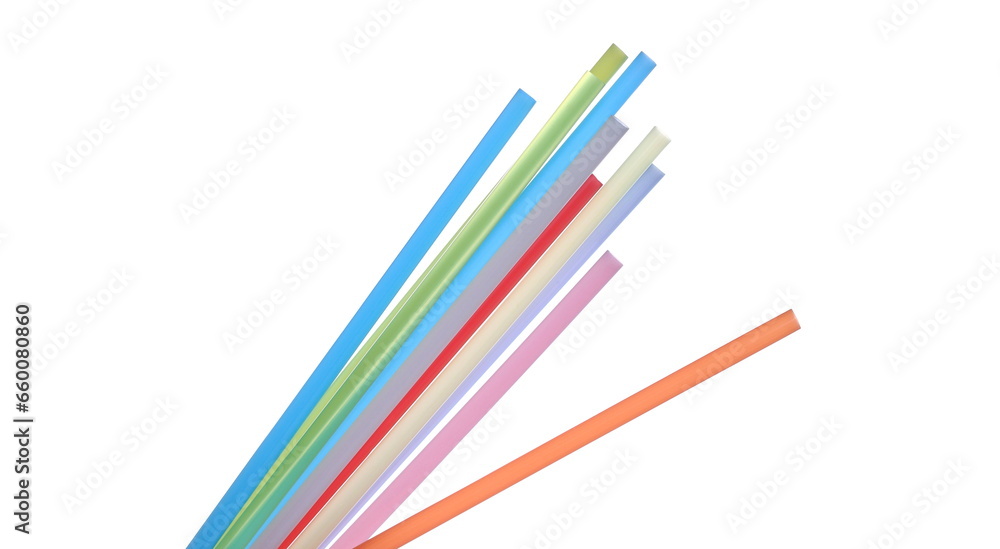 Group colorful plastic drinking straw isolated on white, clipping path
Group colorful plastic drinking straw isolated on white, clipping path