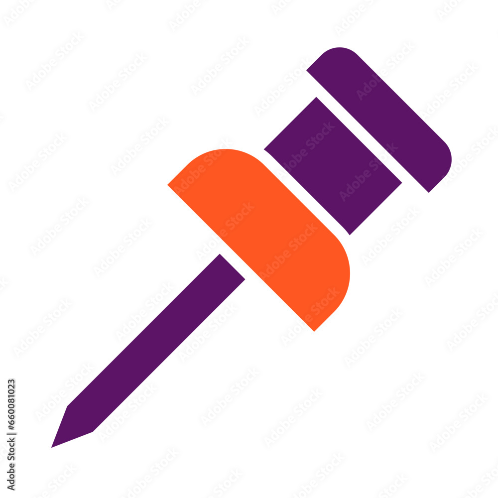 Push Pin Vector Icon Design Illustration Push Pin Vector Icon Design Illustration
