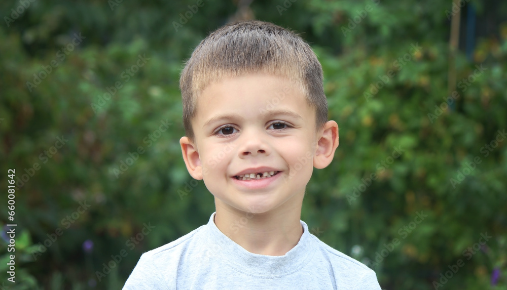 a boy without a tooth. Selective focus. a boy without a tooth. Selective focus.