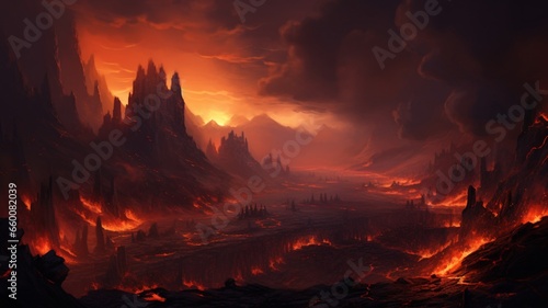 Fire after planet background painting high resolution Ai generated art