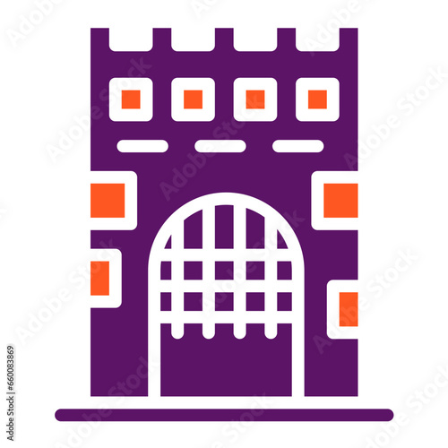 Medieval gate Vector Icon Design Illustration