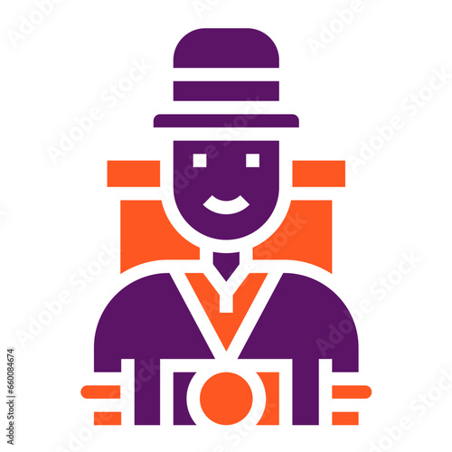 Photography Tourist Vector Icon Design Illustration