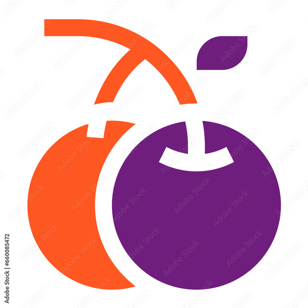 Fototapeta premium Cherry Vector Icon Design Illustration