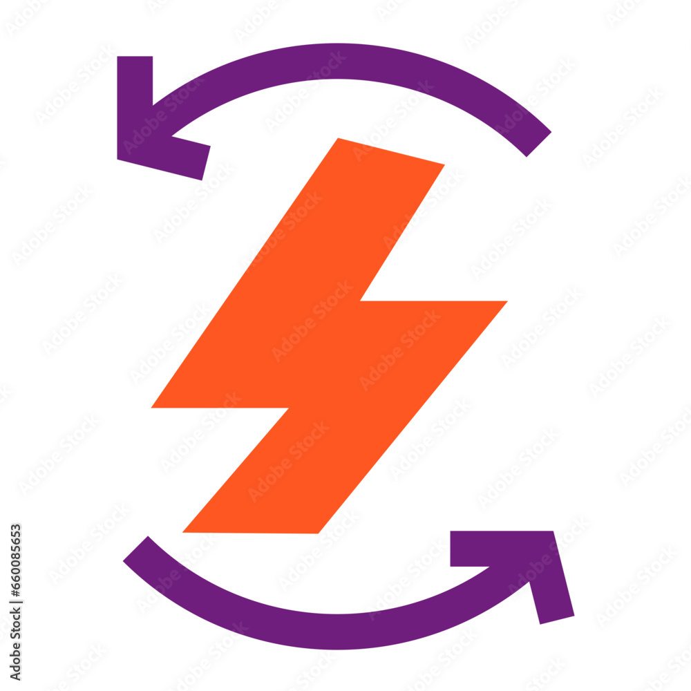 Electricity Recycling Vector Icon Design Illustration Electricity Recycling Vector Icon Design Illustration