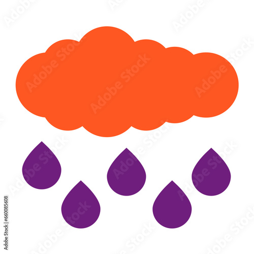 Acid Rain Vector Icon Design Illustration