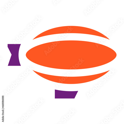 Flying Airship Vector Icon Design Illustration